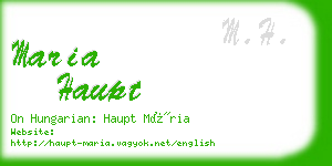 maria haupt business card